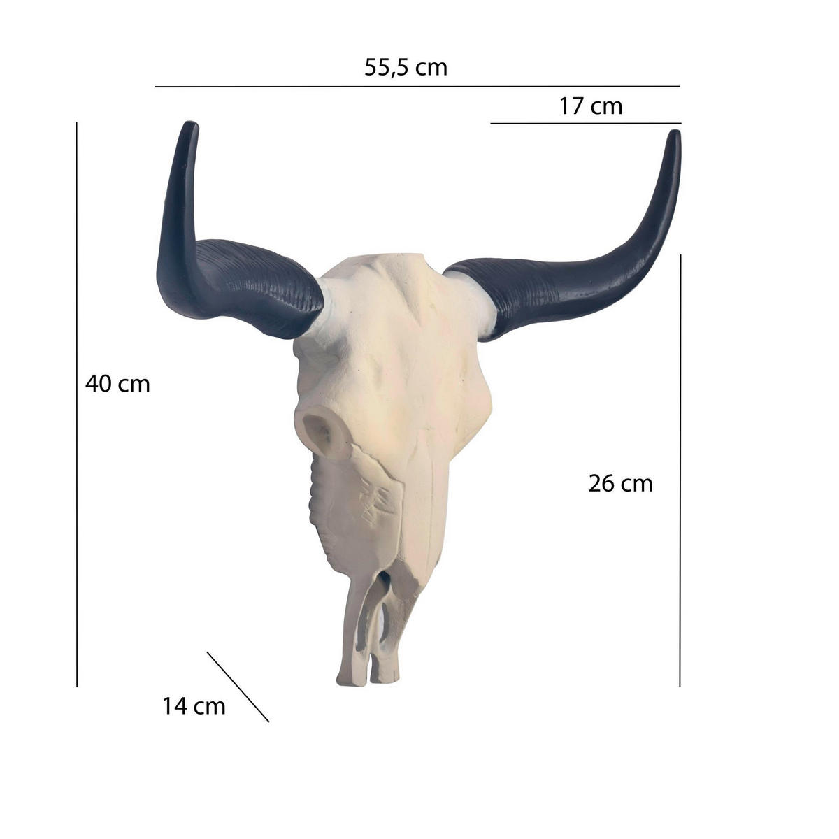 WANDDEKO  - Weiss, Design, Metall (55,5/40/14cm) - Livetastic
