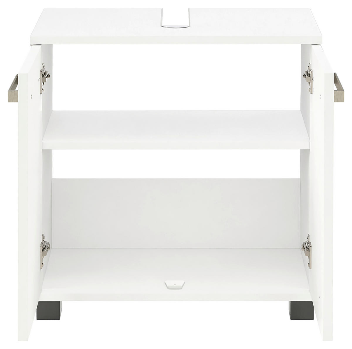 WASCHBECKENUNTERSCHRANK 56,5/54,7/28,5 cm  - Schwarz/Weiß, Natur, Holzwerkstoff/Kunststoff (56,5/54,7/28,5cm) - Stylife