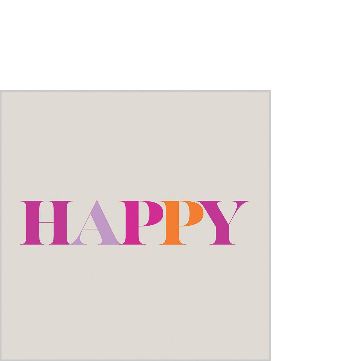 SERVIETTE   - Multicolor, Basics, Papier (12.5/12.5cm) - PPD