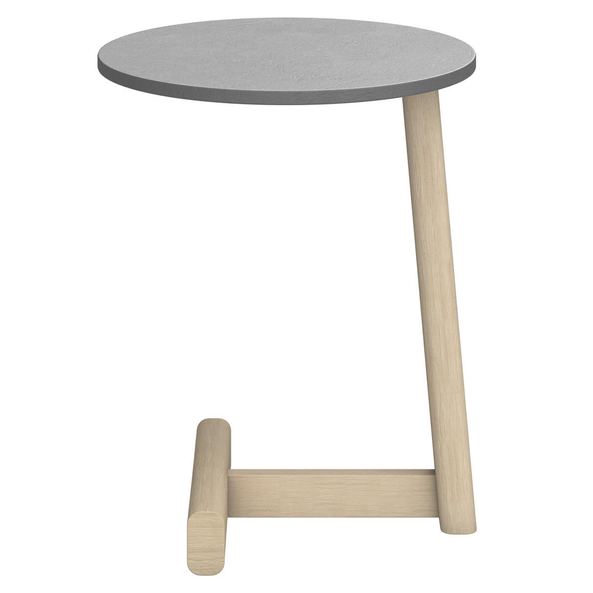 GARTENBEISTELLTISCH 30/30/50 cm Holz, Kunststoff rund  - Eschefarben/Hellgrau, ROMANTIK / LANDHAUS, Holz/Kunststoff (30/30/50cm) - Dieter Knoll