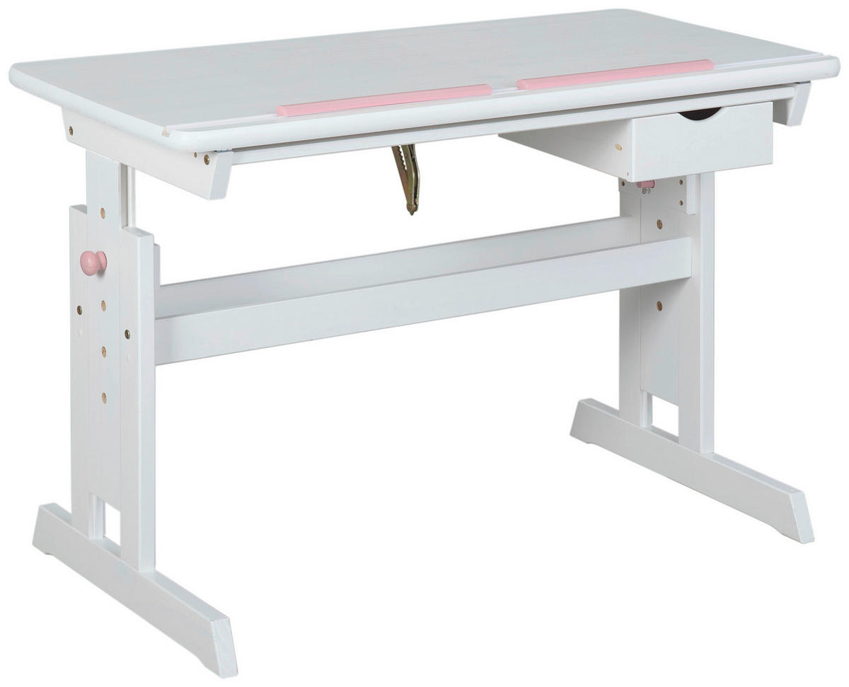 BUREAU DE JEUNESSE 109/55/63-96 cm  in Blau, Rosa, Weiss  - Blau/Weiss, Basics, Holz/Holzwerkstoff (109/55/63-96cm) - MID.YOU