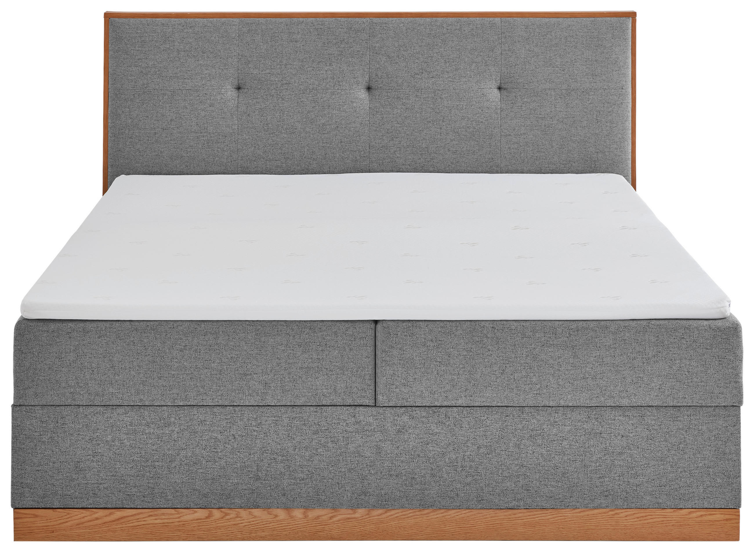 Thumbnail - Boxxx Boxbett, Grau, Textil, H3, Höhe ca. 20 cm, 180x200 cm, Reach, gepolstertes Kopfteil, Stoffauswahl, in verschiedene...