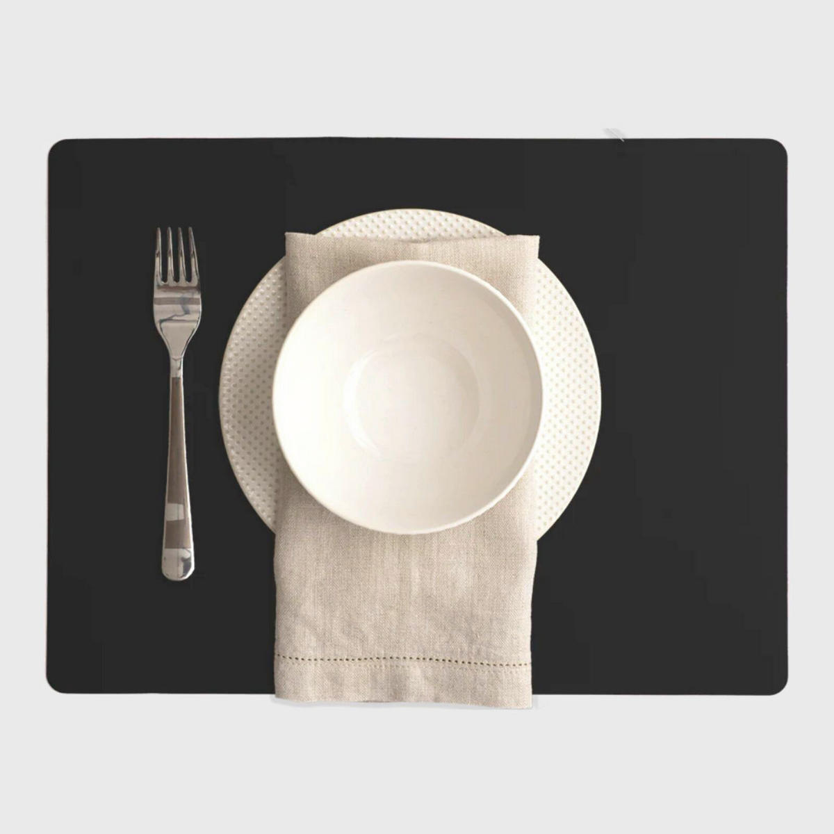 TISCHSET Leder Schwarz  - Schwarz, Basics, Leder (40/30/0.2cm)