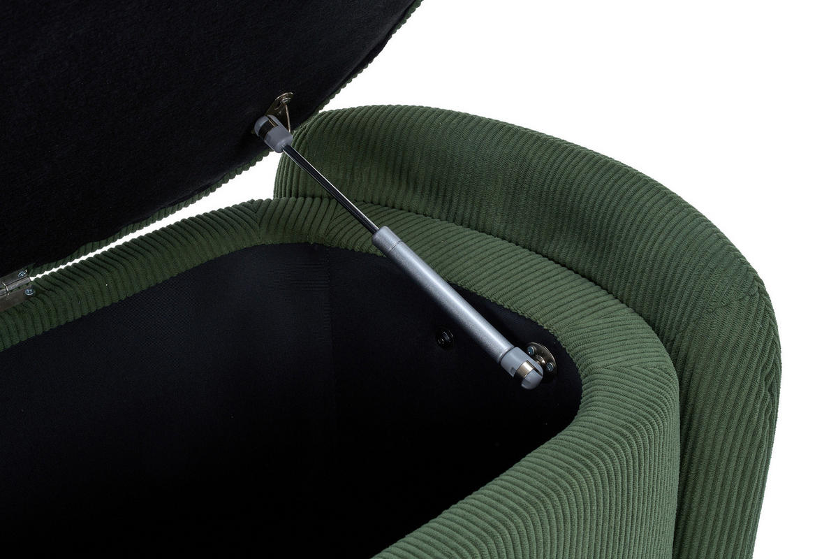 HOCKERBANK in Textil Grün  - Schwarz/Grün, Design, Kunststoff/Textil (114/47/42cm) - P & B