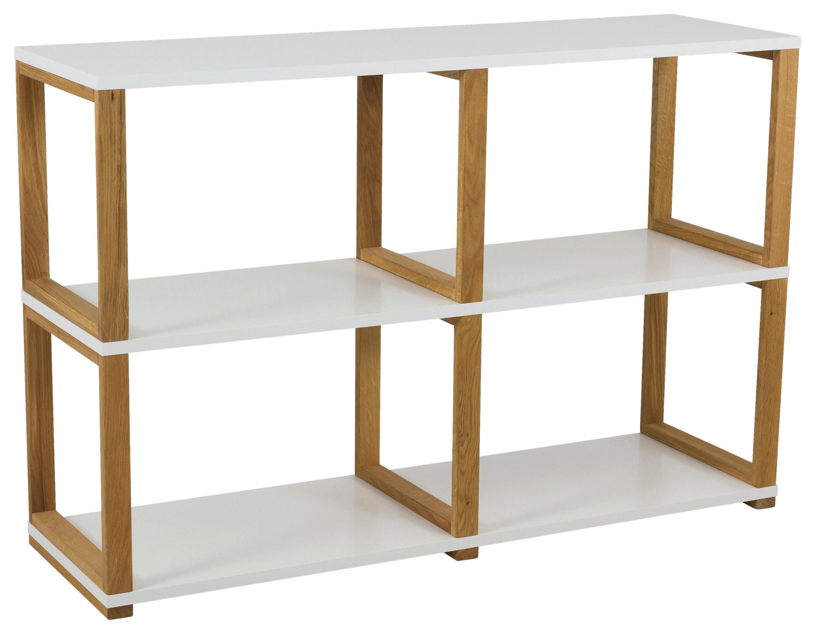 REGAL  120/80/36 cm Weiß, Eichefarben  - Eichefarben/Weiß, Design, Holz/Holzwerkstoff (120/80/36cm) - Lomoco