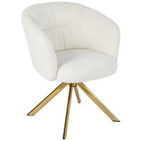 ARMLEHNSTUHL  Sitzfläche 360° drehbar Mikrofaser  Goldfarben, Beige  - Beige/Goldfarben, Design, Textil/Metall (65,5/82/61,5cm) - Hom`in