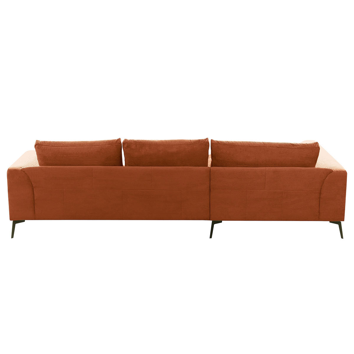 ECKSOFA Kupferfarben Cord Nierenkissen, Rückenkissen  - Schwarz/Kupferfarben, Design, Textil/Metall (172/313cm) - P & B