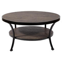 SOFFBORD i trämaterial, metall 91/55 cm  - brun/svart, Design, metall/trämaterial (91/55cm) - Best Price