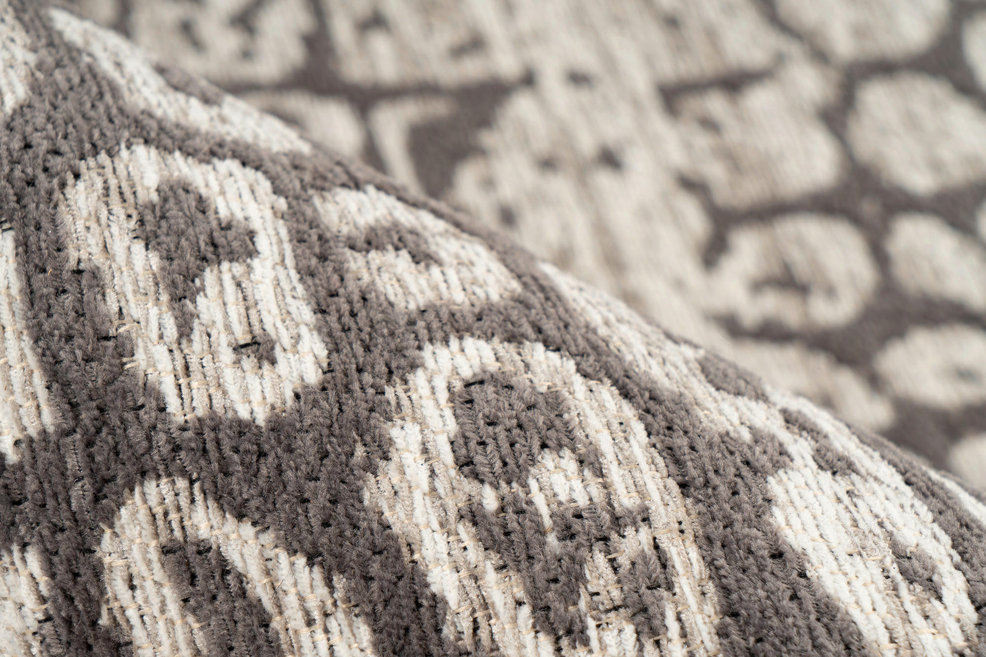 Thumbnail - Kayoom Flachwebeteppich Davis 325 Grau, Grau, Textil, Vintage, rechteckig, 120x170 cm, pflegeleicht, Teppiche & Böden, T...