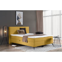BOXBETT 180/200 cm  in Currygelb  - Currygelb/Schwarz, Design, Holz/Holzwerkstoff (180/200cm) - Xora