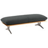 HOCKERBANK in Holz, Textil Grau  - Schwarz/Grau, Design, Holz/Textil (150/43/60cm) - Dieter Knoll