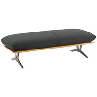 HOCKERBANK in Holz, Textil Grau  - Schwarz/Grau, Design, Holz/Textil (150/43/60cm) - Dieter Knoll
