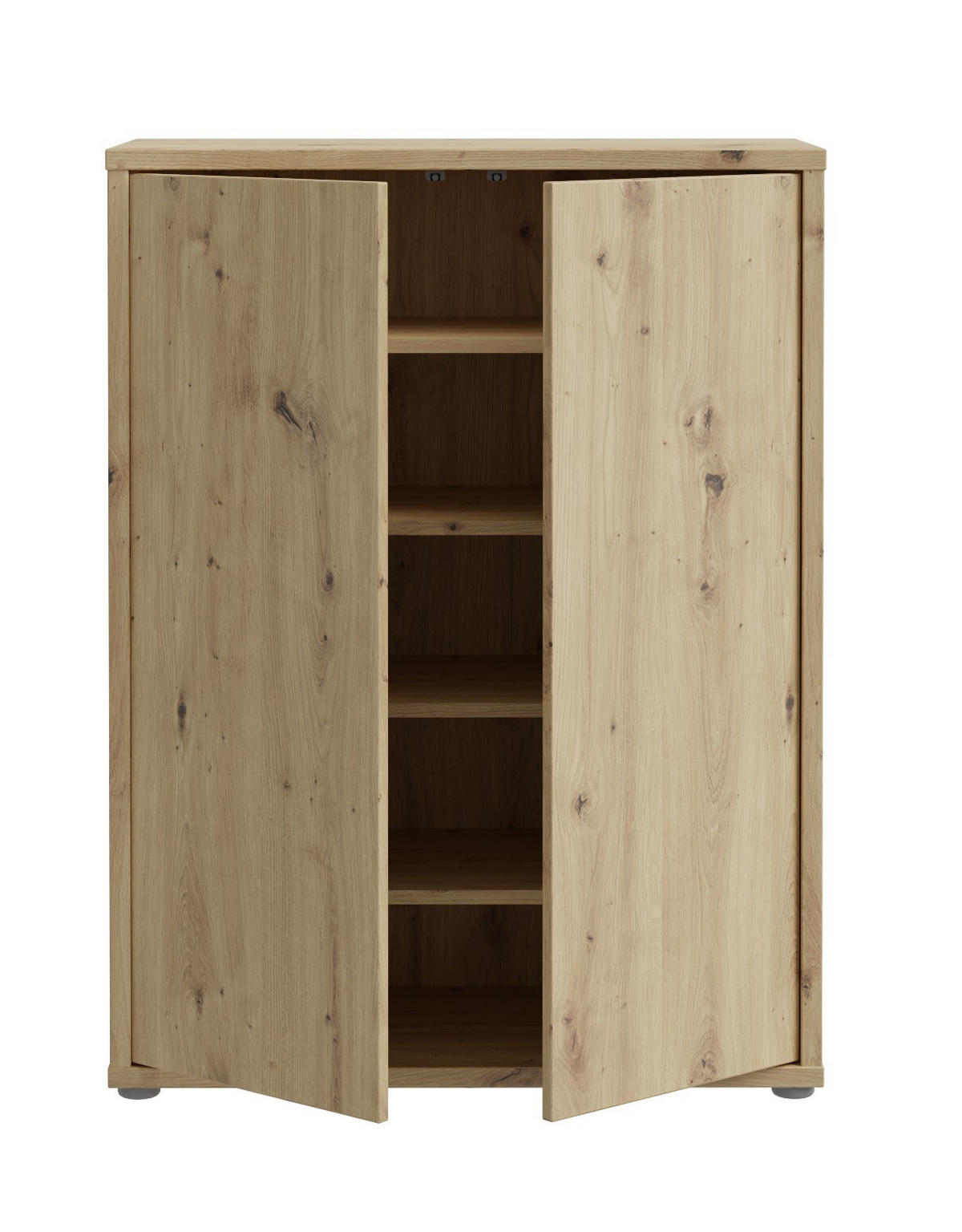 SKOSKÅP Alice Springs  i 74,5/99,1/34,9 cm  - grå/ek Artisan, Modern, trämaterial/plast (74,5/99,1/34,9cm) - Best Price