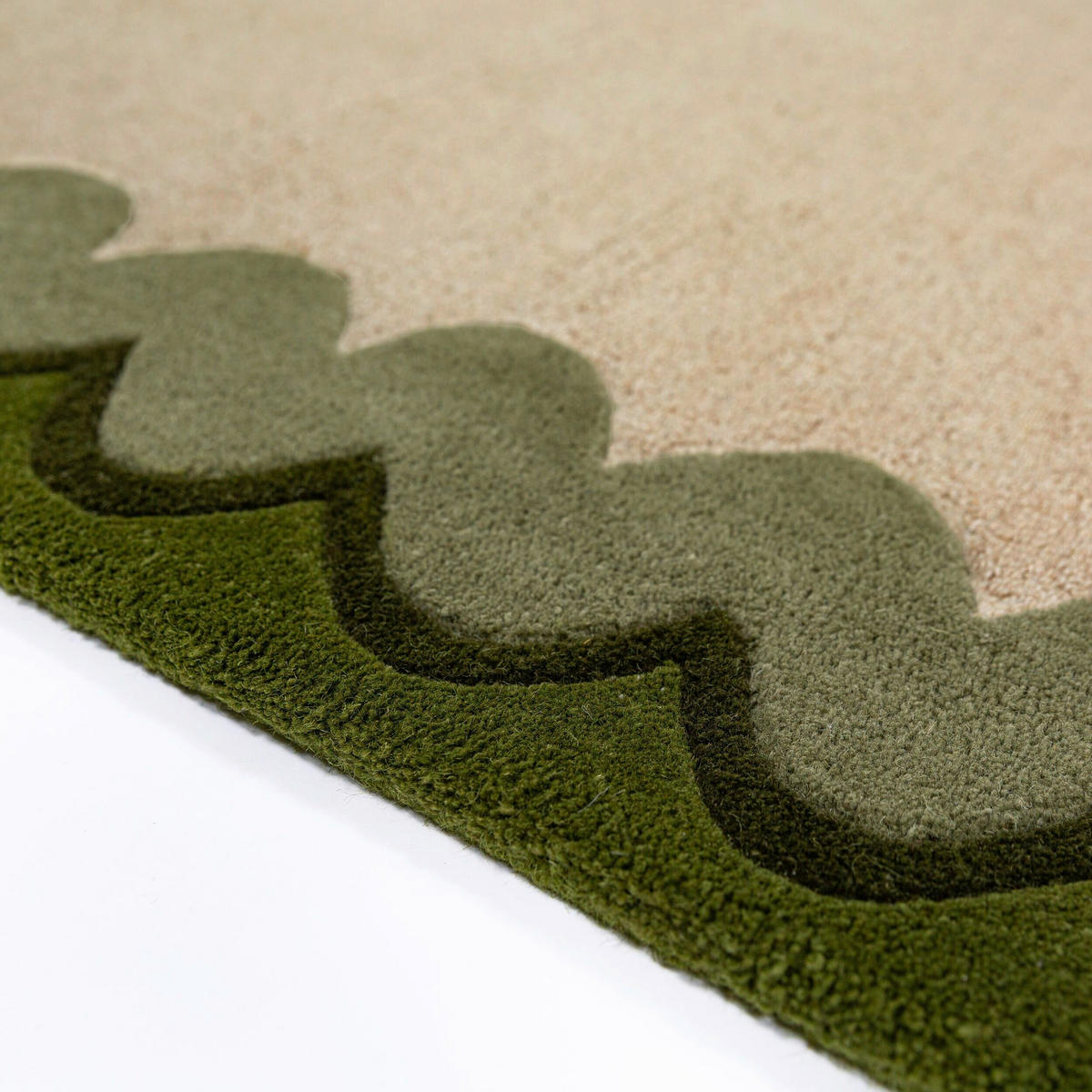 WOLLTEPPICH 200/290 cm Wiggle Grün  - Grün, Basics, Textil (200/290cm) - Flair Rugs