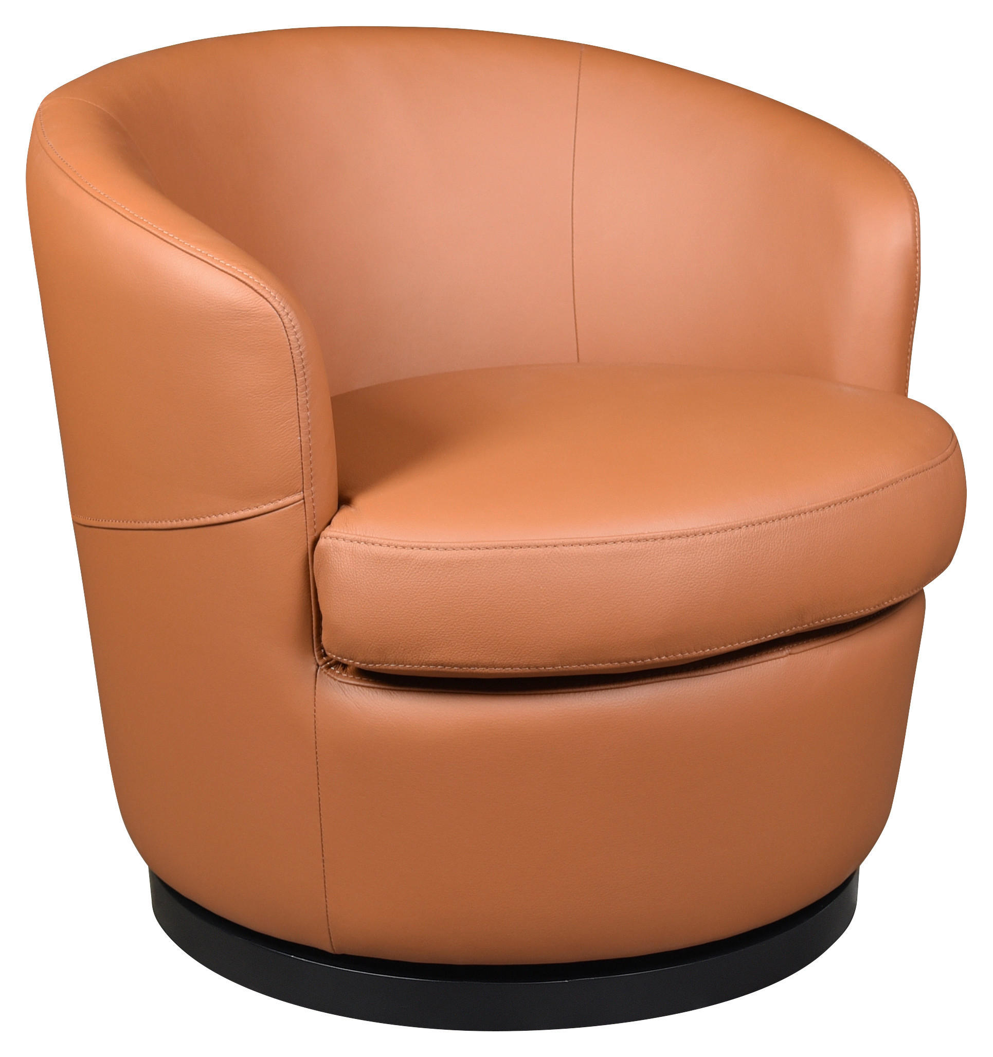 DESIGNSESSEL 76/74/75 cm  in Echtleder Honig  - Honig, Design, Leder/Kunststoff (76/74/75cm) - Xora