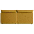 ECKSOFA Senfgelb Webstoff Zierkissen, Rückenkissen, Rücken echt  - Senfgelb/Schwarz, MODERN, Kunststoff/Textil (153/200cm) - Xora