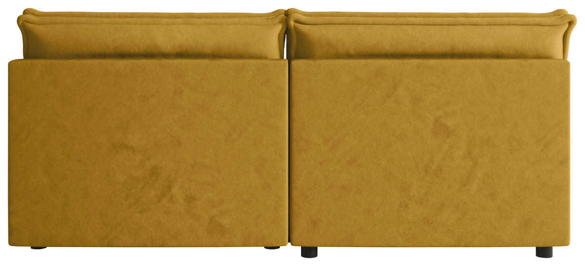 ECKSOFA Senfgelb Webstoff Zierkissen, Rückenkissen, Rücken echt  - Senfgelb/Schwarz, MODERN, Kunststoff/Textil (153/200cm) - Xora