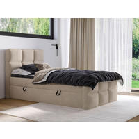 BOXBETT 120/200 cm  in Taupe  - Taupe/Schwarz, Design, Holzwerkstoff/Kunststoff (120/200cm) - Xora
