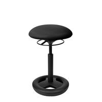 KANC. STOLIČKA BEZ OPERADLA tkaná textília čierna - čierna, Konventionell, textil/plast (38,5/44-57/38,5cm)