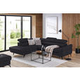 ECKSOFA in Echtleder Dunkelbraun  - Dunkelbraun/Schwarz, Design, Leder/Metall (220/270cm) - Novel