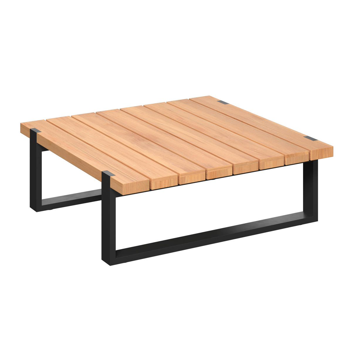 LOUNGEGARNITUR 3-teilig  253/254 cm  Teakholz Aluminium  - Schwarz/Teakfarben, MODERN, Holz/Textil (253/254cm) - Ambia Garden