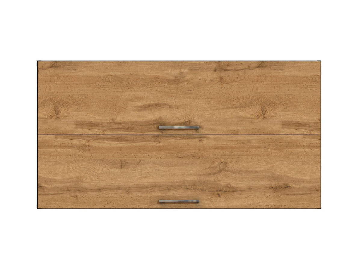 KÜCHENOBERSCHRANK 110/57/34 cm  in Anthrazit, Eiche Wotan  - Chromfarben/Anthrazit, Modern, Holzwerkstoff/Metall (110/57/34cm) - Held