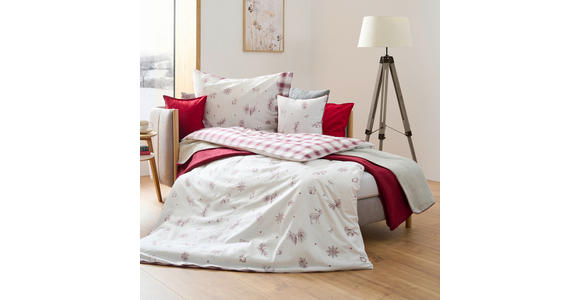 WENDEBETTWÄSCHE TALVI Renforcé 140/200 cm  - Rot/Weiß, KONVENTIONELL, Textil (140/200cm) - Esposa