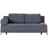 SCHLAFSOFA Bouclé Dunkelblau  - Naturfarben/Dunkelblau, Design, Holz/Textil (211/88/102cm) - Niels Andersson
