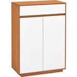 SCHUHSCHRANK  in 72/103/37 cm  - Eichefarben/Weiß, Design, Holz/Holzwerkstoff (72/103/37cm) - Novel