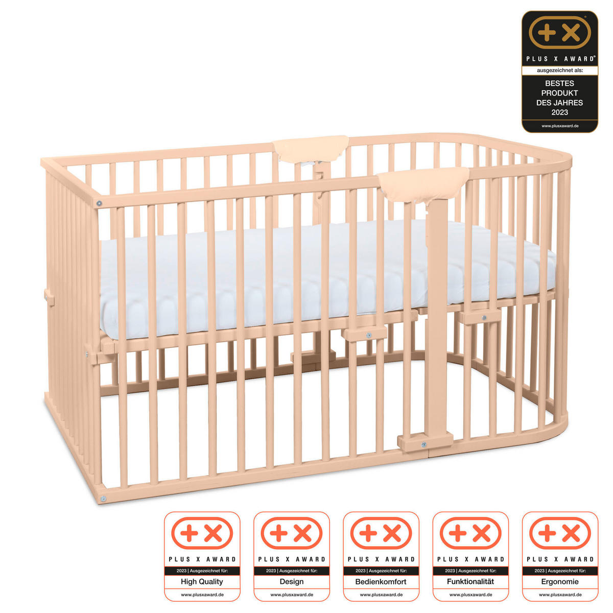 GITTERBETT 95/94/79 cm  - Beige, Basics, Holz (95/94/79cm) - Babybay