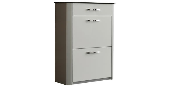 SCHUHSCHRANK in 71/97/34 cm - Chromfarben/Silberfarben, Basics, Glas/Holzwerkstoff (71/97/34cm) - Moderano