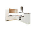 ECKKÜCHE XO 21 270/330 cm  in Weiß, Bronzefarben  - Schwarz/Weiß, Design, Holzwerkstoff/Metall (270/330cm) - Xora