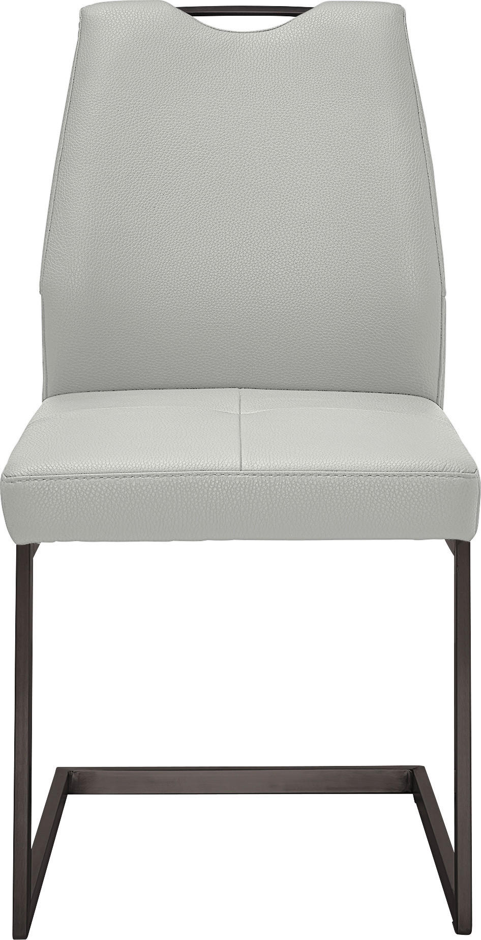 SCHWINGSTUHL in Stahl Mikrofaser - Hellgrau/Schwarz, Design, Textil/Metall (47/58/99cm) - Dieter Knoll