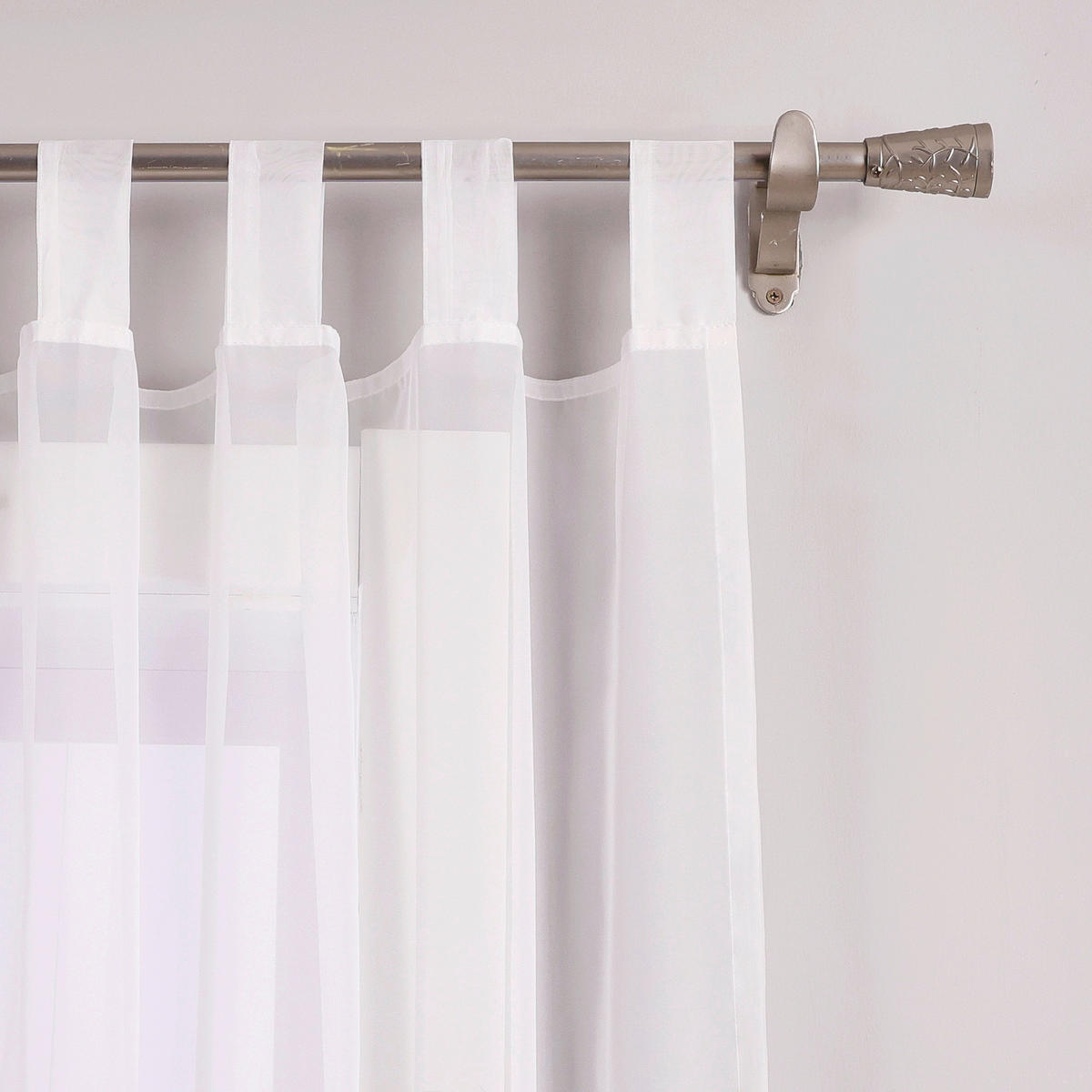FERTIGVORHANG  transparent  140/145 cm   - Weiß Hochglanz, Basics, Textil (140/145cm) - Joyswahl
