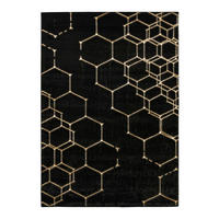 COVOR ȚESUT  - auriu/negru, Basics, textil (80/150cm)