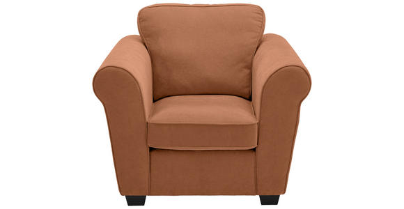 SESSEL in Chenille Rostfarben  - Rostfarben/Schwarz, KONVENTIONELL, Kunststoff/Textil (106/88/86cm) - Carryhome