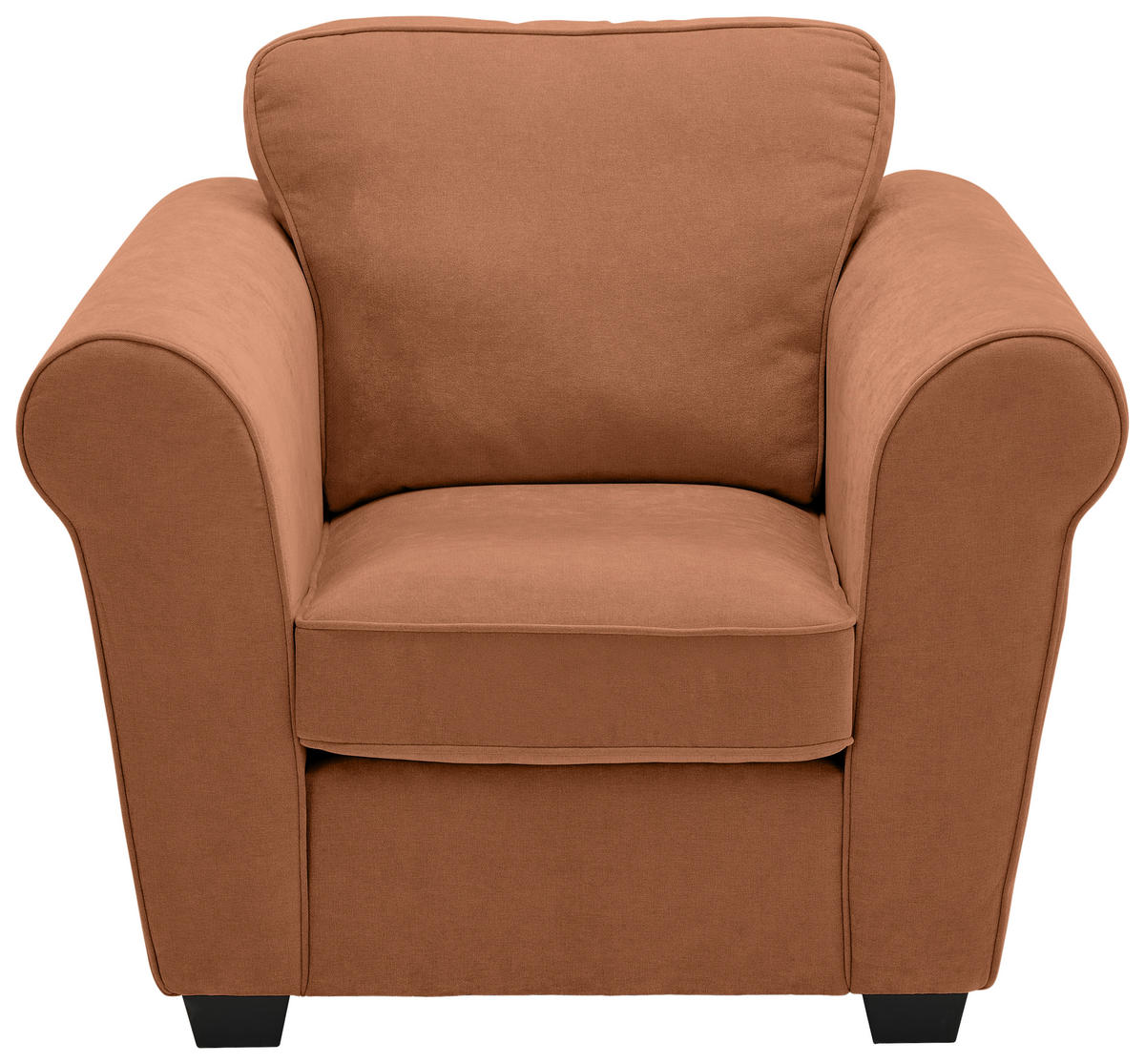 SESSEL in Chenille Rostfarben  - Rostfarben/Schwarz, KONVENTIONELL, Kunststoff/Textil (106/88/86cm) - Carryhome