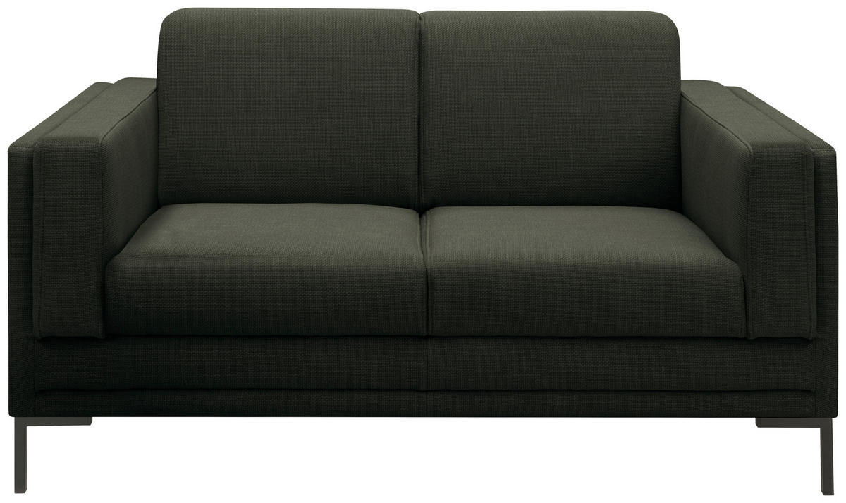 2-SITZER-SOFA Webstoff Dunkelgrün von LOOKS by W.JOOP