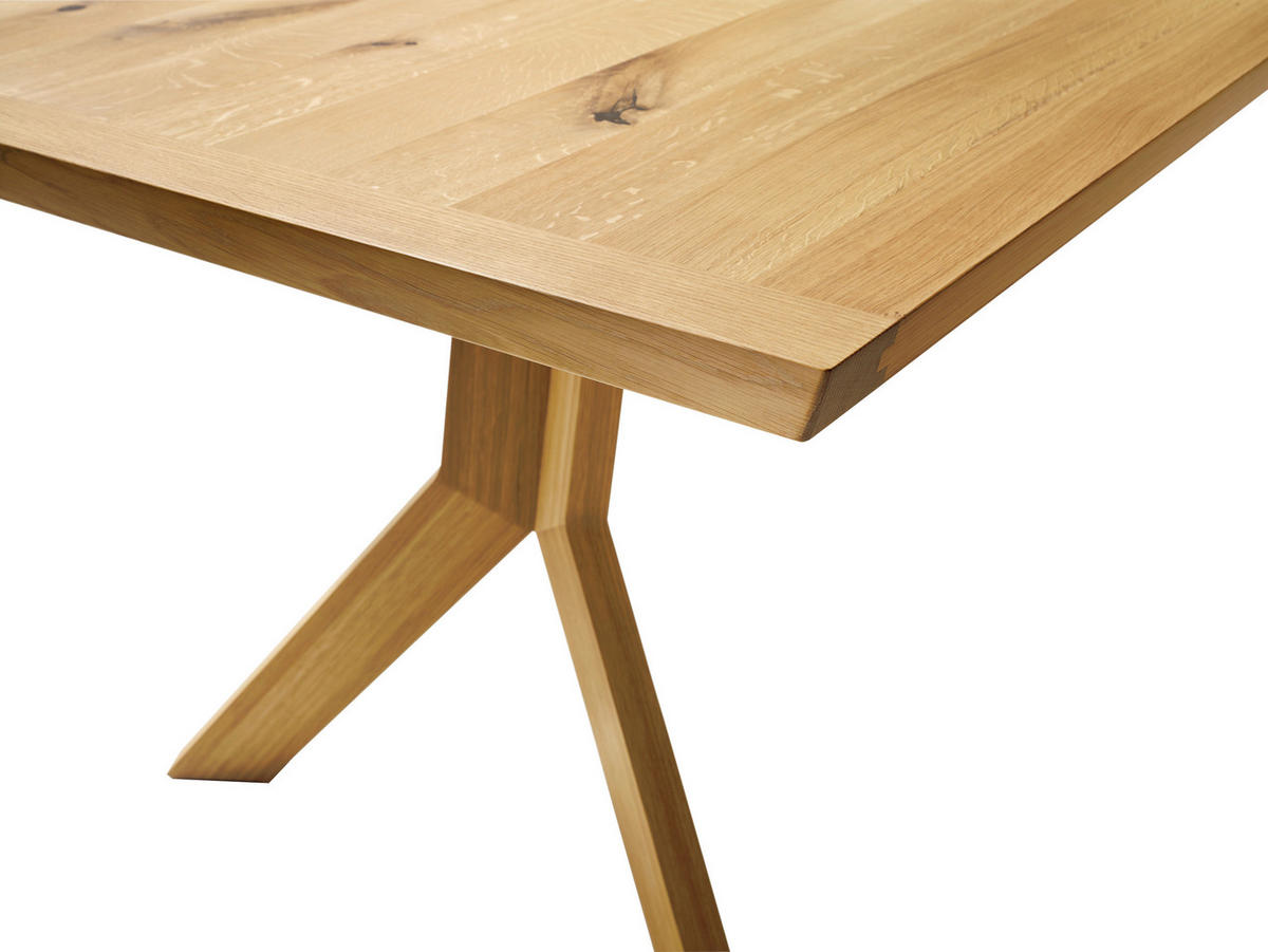 ESSTISCH in Holz 140/100/75 cm  - Wildeiche, Design, Holz (140/100/75cm) - TEAM 7