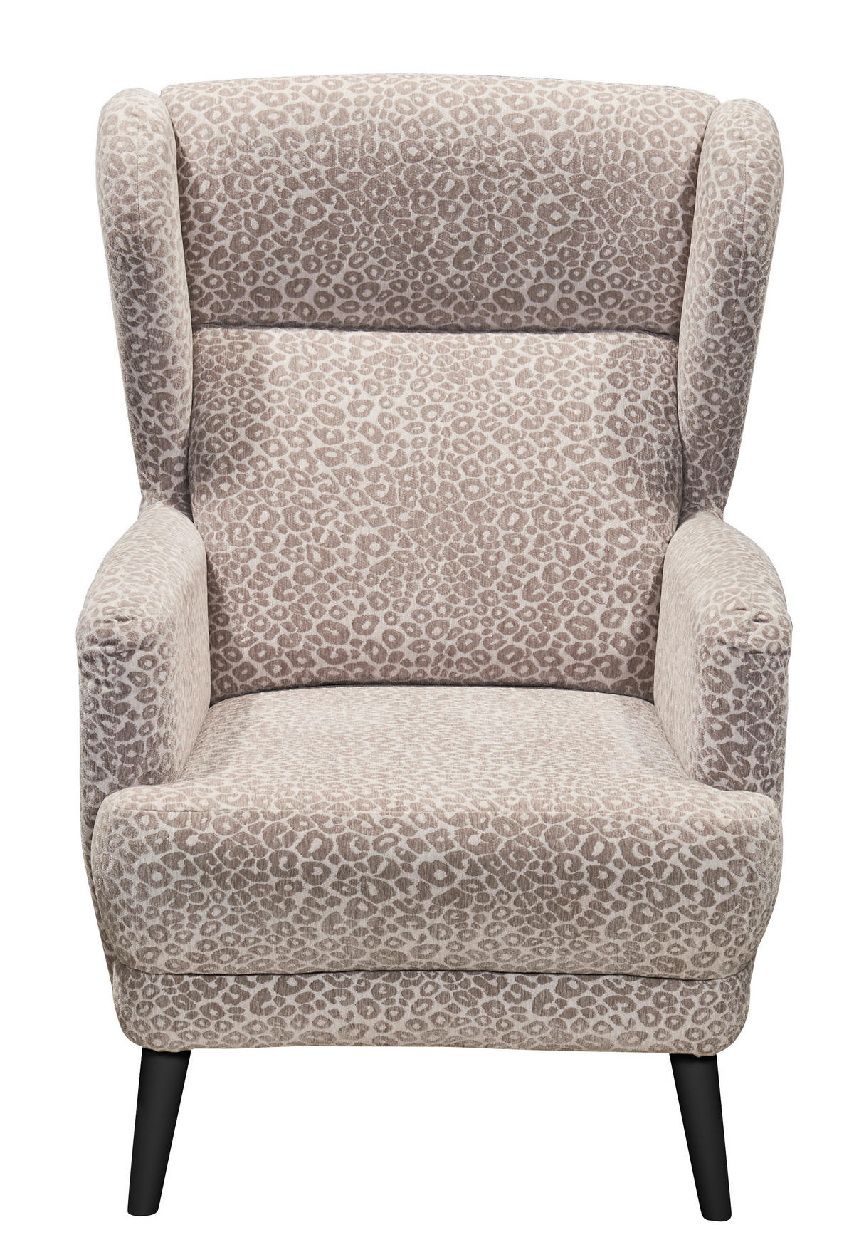 SESSEL Jacquard, Webstoff Beige  - Beige/Schwarz, Modern, Holzwerkstoff/Textil (74/106/94cm) - MID.YOU