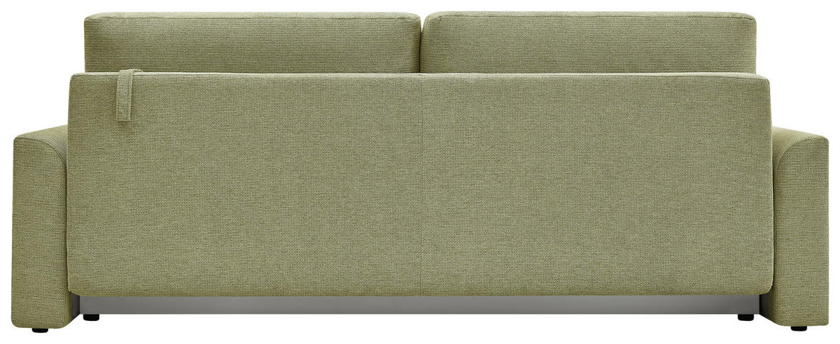 SCHLAFSOFA KIMMY Struktur Grün  inkl. Zierkissen, Rückenkissen, Bettkasten  - Schwarz/Grün, Design, Kunststoff/Textil (234/90/103cm) - P & B