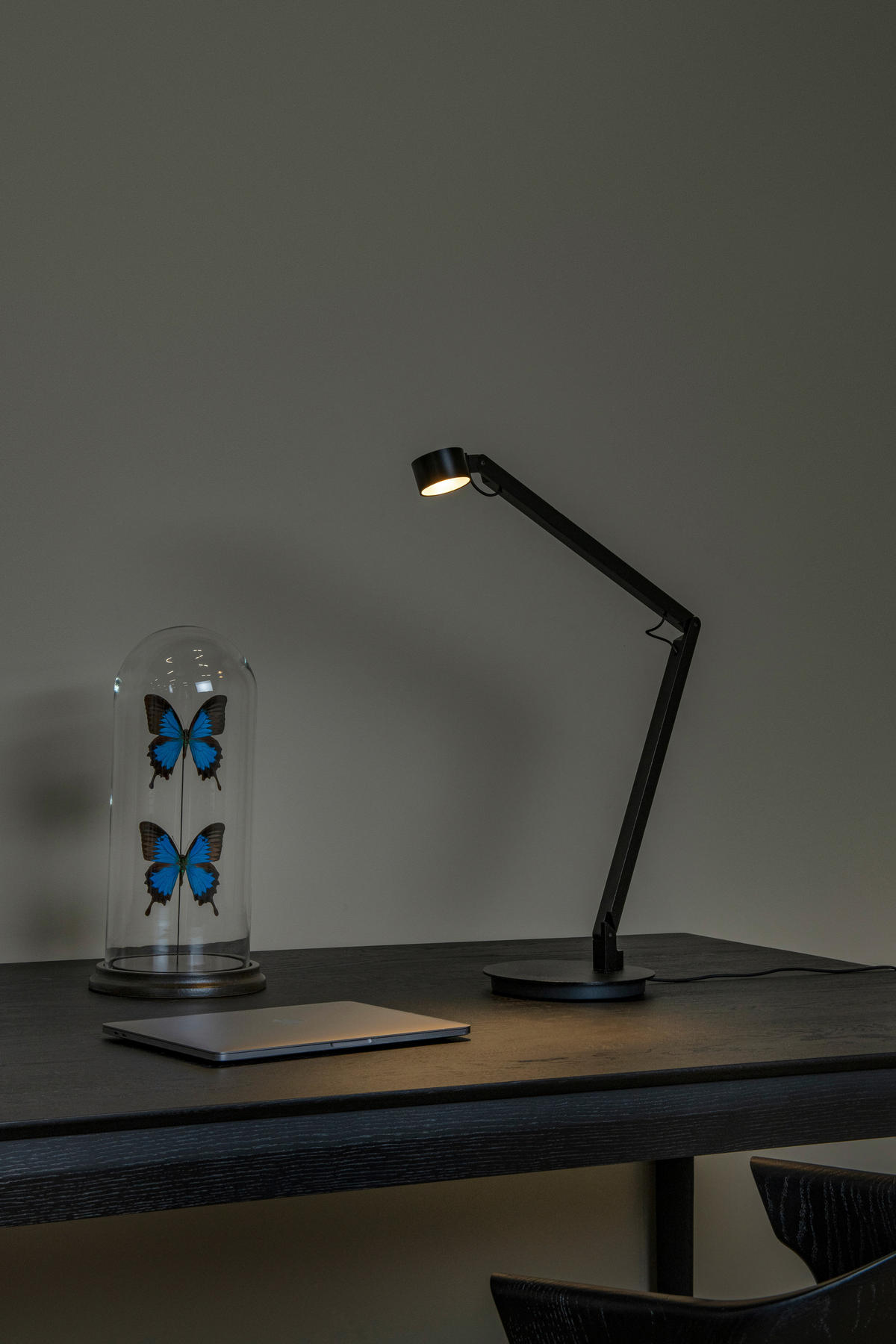 LED-SCHREIBTISCHLEUCHTE OGDEN 49/49/90 cm   - Schwarz, Design, Metall (49/49/90cm) - Lucide