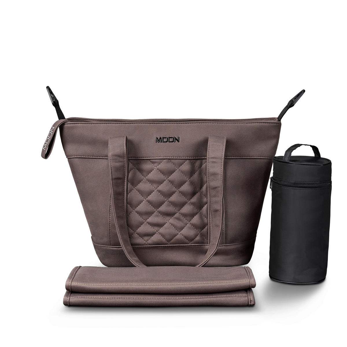 WICKELTASCHE V-Shape Bag  - Graubraun, Basics, Textil (41/16/28cm) - Moon