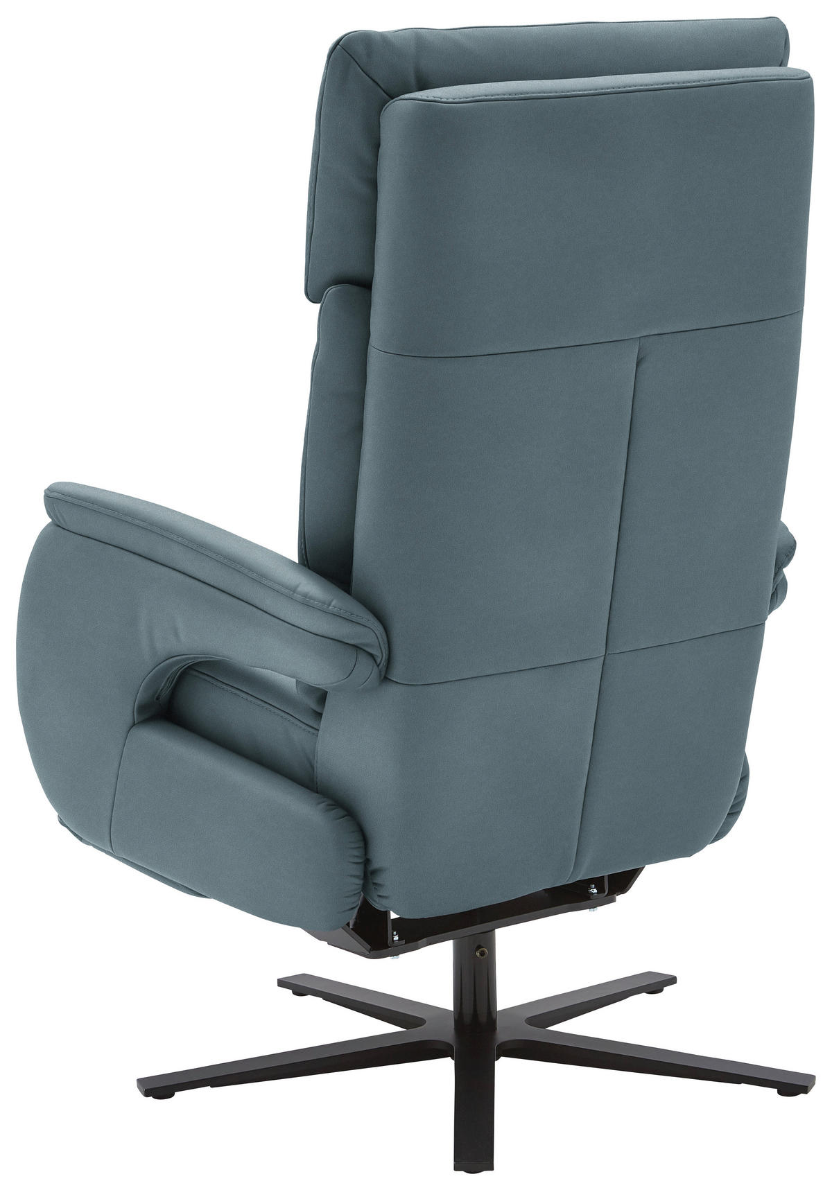 RELAXSESSEL in Leder Graublau  - Graublau/Schwarz, Design, Leder/Metall (70/115-119/85cm) - Dieter Knoll