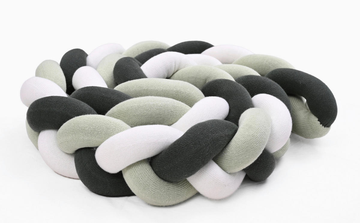 NESTCHENSCHLANGE   9/180 cm  - Salbeigrün/Creme, Basics, Textil (9/180cm) - Patinio
