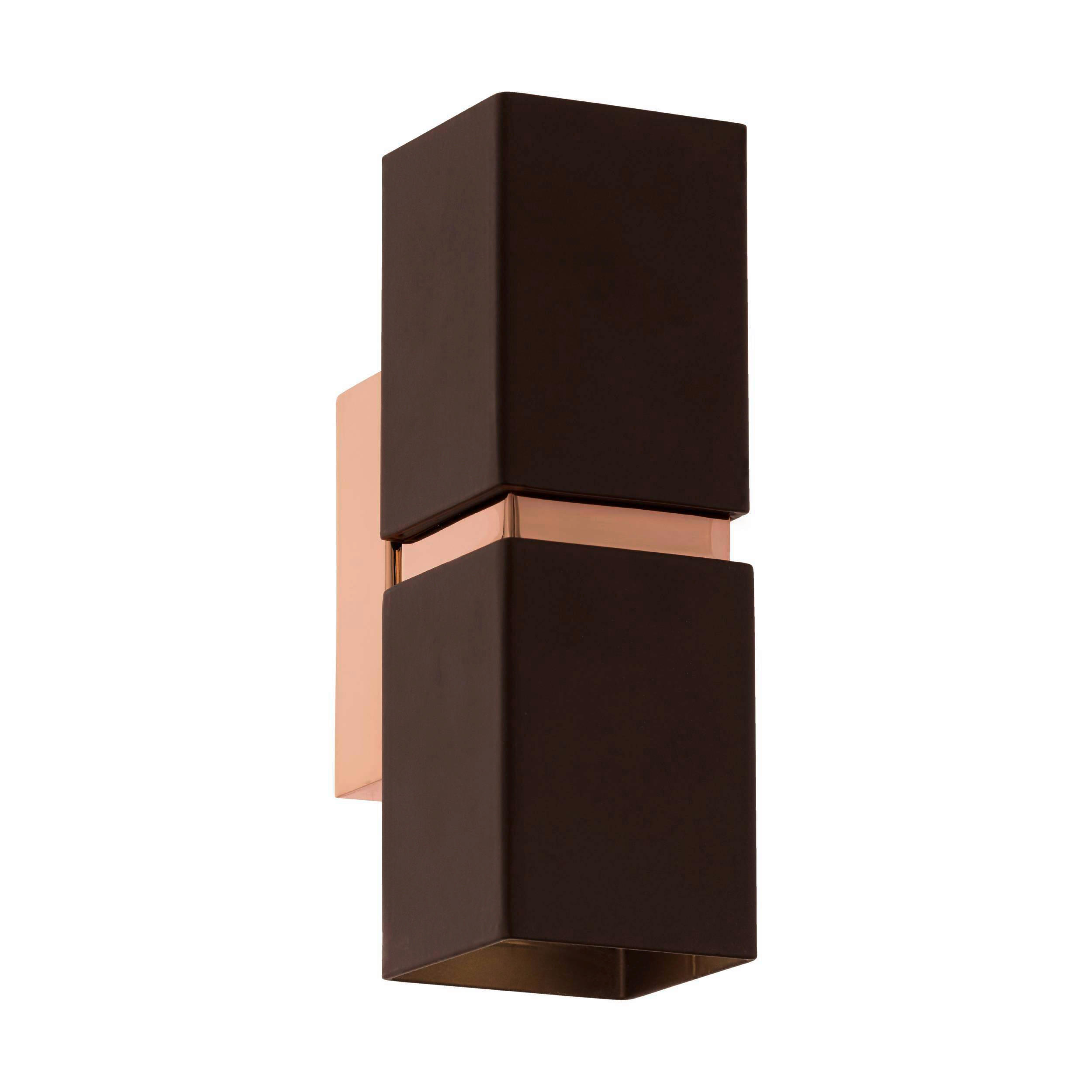 VÄGGLAMPA Passa   - brun/kopparfärgad, Design, metall (17/5,5/8,5cm) - Eglo