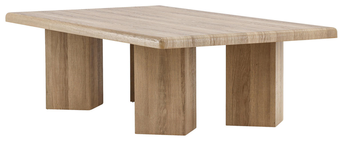 COUCHTISCH Pappel furniert 140/80/40 cm quadratisch Hellbraun  - Hellbraun, Design, Holz (140/80/40cm) - Livetastic