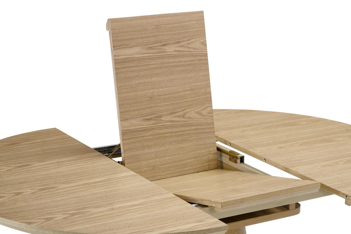 ESSTISCH 120-160/120/76 cm Echtholz, Nachbildung  Holz, Holzwerkstoff ausziehbar oval Eichefarben  - Eichefarben, MODERN, Holz/Holzwerkstoff (120-160/120/76cm) - P & B