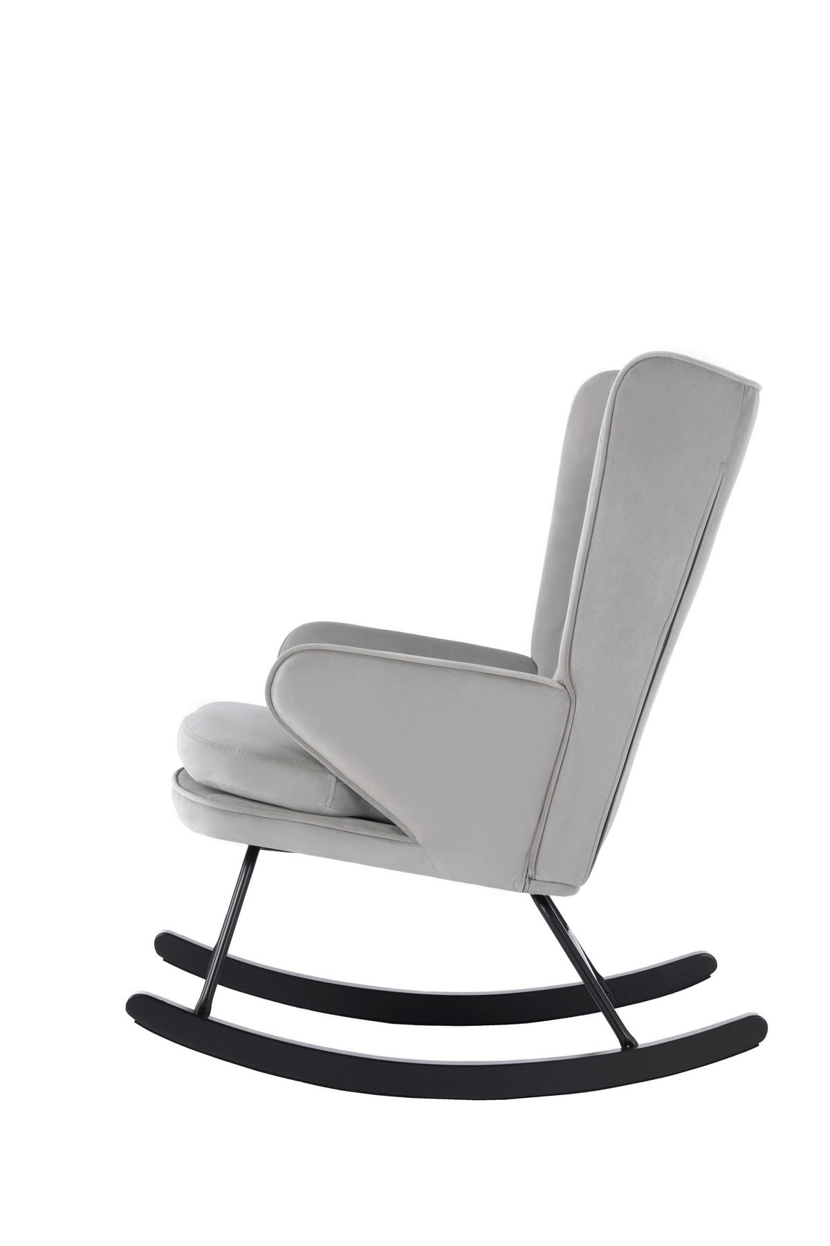 SCHAUKELSTUHL in Grau  - Grau, Design, Holz/Textil (65/95/86cm) - Kayoom