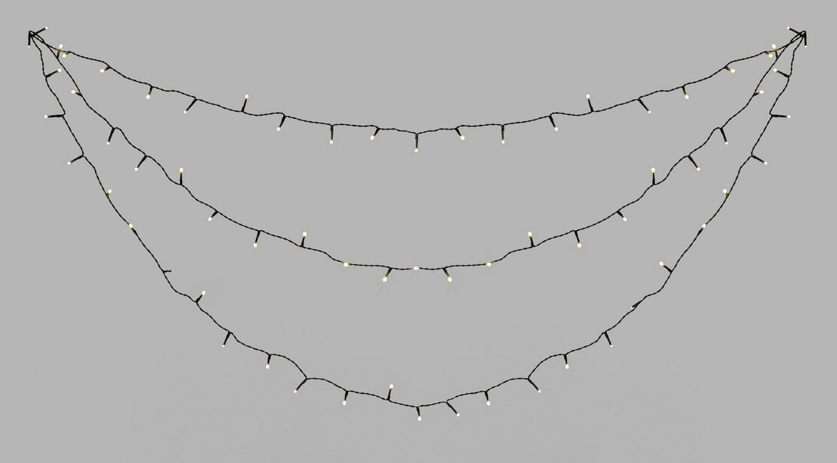 LICHTERKETTE 600 cm  - Schwarz, Basics, Kunststoff (600cm)